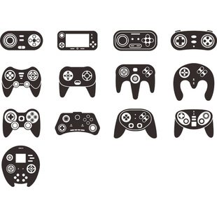 Factory wholesale generation carved cartoon variety game handle carved decorative wall stickers mural HZ0050