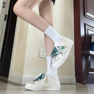 Canvas Shoes Spring New Breathable 2025 New Arrival Two-Wear Half-Drag One-Pedal White Shoes Lazy Casual Women's Shoes