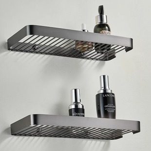Brass Bathroom Corner Rack Shower Room Bathroom Square Rack Bathroom Net Basket Bathroom Wall-Mounted Storage Basket