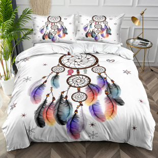 Cross-border Amazon Dreamcatcher 3D Digital Printing QUEEN Three-piece Set Four-piece Pillowcase Factory Outlet