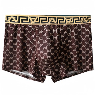 Men's underwear solid color boxer pants large size breathable four-corner pants waist knitted cross-border underwear for men's wholesale