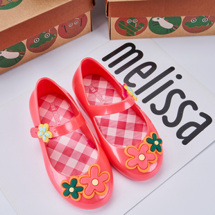 2025 Melissa Jelly Shoes melissa Beach Shoes Girls Flower Sandals Girls Rain Boots