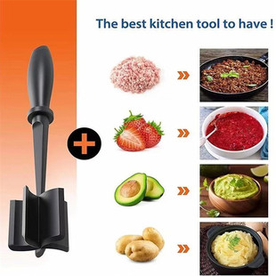 Пластик MeatChopper Ручной мясной измельчитель для приготовления пищи Скребок измельчитель для мяса перемешивания лопатка через границу