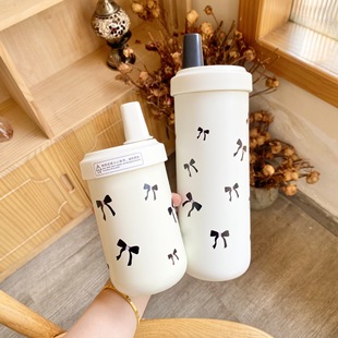 Сырой соломкой чашка для молочного чая 430ml и 750ml две емкости вишни милый кофе чашка из нержавеющей стали
