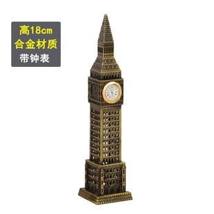Cross-border alloy crafts European and American landmark architectural model Liberty Big Ben Ferris wheel combination