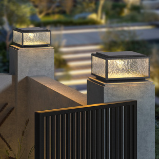 Villa Gate Post Light Outdoor Garden Door Post Light Waterproof Outdoor Garden Wall Light Modern Solar Post Head Light