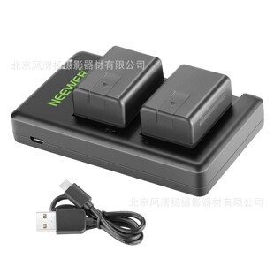 Neewer VBT190 1950 mA VBT190 Battery x2 Dual USB Charger