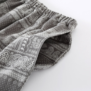 New Casual Yarn-dyed Pure Cotton Gauze Men's Pajamas Spring and Autumn Thin Cardigan Long-sleeved Loose Home Clothes suit