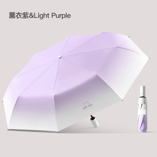 Gradient sun umbrella portable vinyl sun umbrella printable logo UV-proof automatic umbrella dual-use folding umbrella