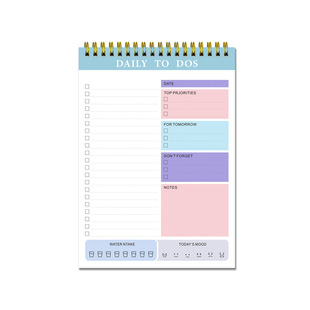 in stock Amazon Hot Push English Plan, Turn Up Schedule Plan, Cross-border Simple Double Coil Notepad