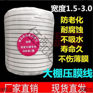 Durable pressed film polyester film braid Lengjia broadband polyester agricultural greenhouse windproof rope pull line grape rope braid rope
