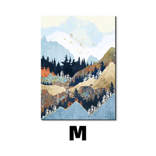 Nordic Modern Landscape Living Room Decorative Painting Landscape Canvas Painting Home Abstract High Definition Poster Hanging Painting Spray Painting Core