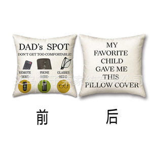 Трансграничная Amazon Father's Day креативная наволочка, льняная наволочка с принтом букв, карманная наволочка для гостиной, дивана, наволочка