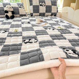 New Thickened Milk Velvet Mattress Winter Upholstered Single Mattress Coral Velvet Bed Cover fleece-lined Bed Sheet Cushion