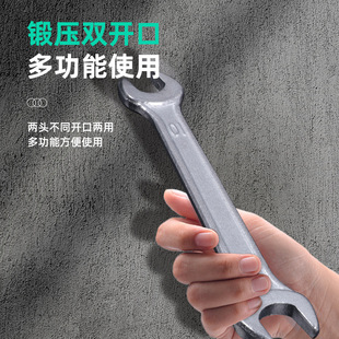 Factory direct supply galvanized forging wrench double-headed manual high-strength open-end wrench adjustable labor-saving tool in stock
