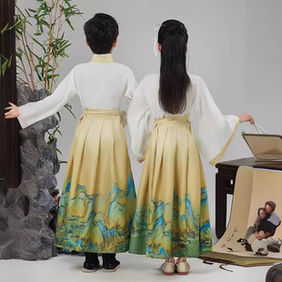 Hanfu Boy Guoxue Boy Children Китайский стиль Книжный костюм