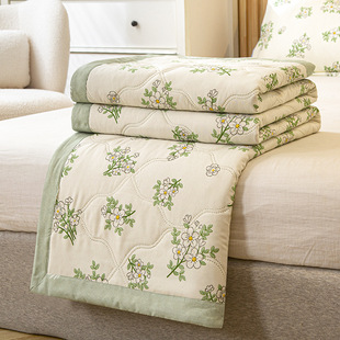 2025 New Non-pure Cotton Summer Cool Quilt Non-pure Cotton Cotton Air-conditioning Quilt Summer Quilt Summer Thin Quilt Core Can Machine