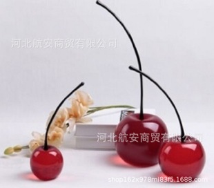 Modern Simple Creative Cherry Ornaments Model House Sales Office Red Cherry Soft Decoration Crafts