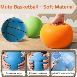 Mute basketball indoor silent no slag children's indoor training ball indoor mute basketball toys wholesale