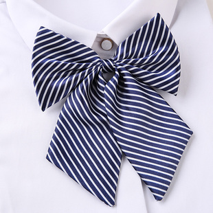 Korean style professional collar flower female bow bank stewardess hotel shirt accessories tooling bow tie striped