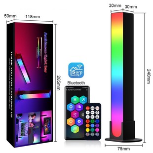 LED atmosphere remote control RGB floor lamp North Europe and America modern simple corner lamp magic color photography fill light corner lamp