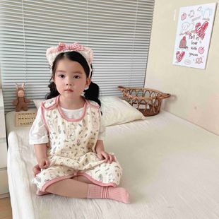 24 front 4 back 2 gauze sleeveless sleeping bag jumpsuit nightgown climbing clothing kick-proof four seasons breathable summer
