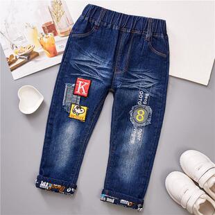 Children's Pants 2024 Spring and Autumn Korean Style Small and Medium-sized Children's Baby Jeans Boys' Pants Girls' Pants