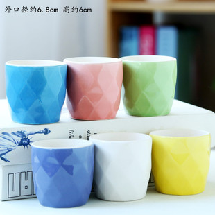 Flower Pot Ceramic small size Macaron Chinese Style Simple Distinctive Household Fleshy Flower Pot