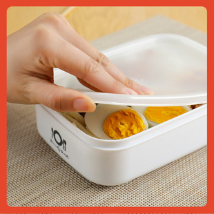 △ Refrigerator Fruit Crisper Refrigerator Storage Box Microwave Oven Heated Lunch Box Plastic Rectangular Lunch Box