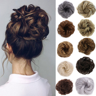 European and American style wig hair Ring Ball Head female artificial wig hair accessories natural flower bud wig hair package factory wholesale