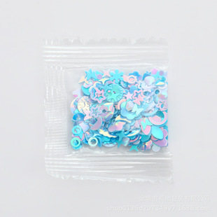 New multi-specification color five-pointed star sequins nail art DIY decorative accessories fruit oval patch glitter powder