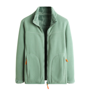 New Fleece Fleece Fleece Coat Women's Autumn and Winter fleece-lined Thickened Double-sided Wear Cardigan Inner Cardigan Fleece Coat
