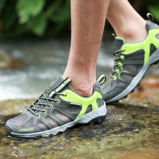 Factory direct couples summer single net sneaker amphibious drainage quick-drying wading shoes men's hiking shoes