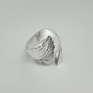 4.5cm Cross Border Leaves Metal Plated Napkin Ring Party Party Dining Table Plate Napkin Buckle Metal