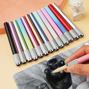 Foreign trade cross-border art supplies metal color Rod extender pen case extender pencil extension rod double-headed