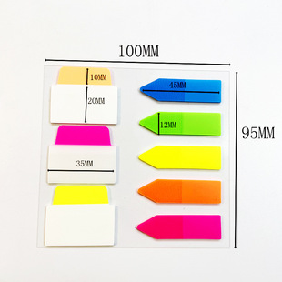 Yuede Закладка индекса специальной формы Стрелка Post-It Note Индикатор классификации Этикетка Прозрачная Водонепроницаемая пластиковая наклейка для заметок