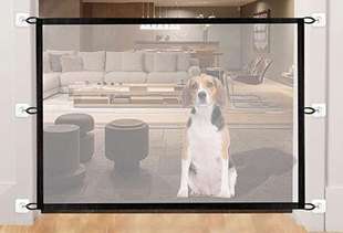 Pet Staircase Room Kitchen Isolation Net Portable Folding Dog Fence Cat and Dog Safety Protection Fence Punch-Free