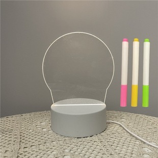 Cross-border internet celebrity DIY handwriting board night light coloring 3D night light acrylic erasable luminous message board