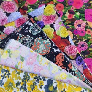 Spring and summer 2022 60 high density cotton digital printing women's children's clothing Korean style fashion big flowers
