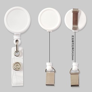 Factory wholesale 2.5CM plastic retractable easy pull buckle certificate badge work card easy pull built-in cable