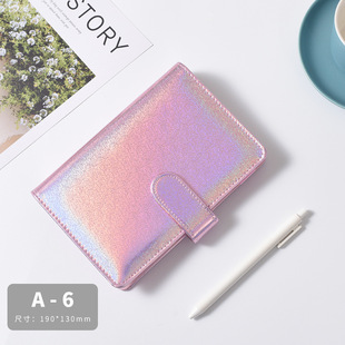 Colorful dots A6 loose-leaf book budget hand book set A5 loose-leaf notebook simple diary magnetic buckle notebook