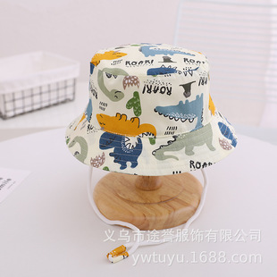 Tuyu 21 Thin Baby Baby Hat Spring and Summer Animal Pattern Hat Children's Windproof Fisherman Hat Men's and Women's Basin Hat