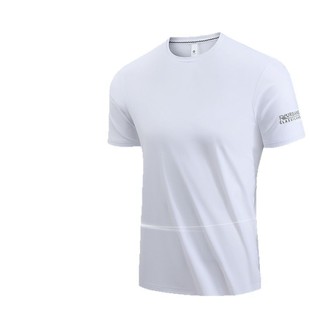 Summer Sunscreen Quick-drying Short-sleeved T-shirt Men's High Elastic Breathable Ice Silk Sports Round Neck Short-sleeved Loose plus size Men's T-shirt