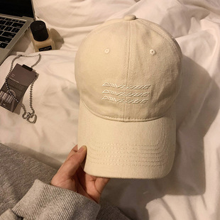 American Style Simple Brown Baseball Cap Women's Face Showface Small Big Head Cap Maillard Style Hat Sunshade Sunscreen Hat