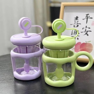 Высокое значение мультфильма супер милые Ns Water Cup Простые девушки нишевые соломки чашки милые корейские водяные чашки офисный рабочий стол