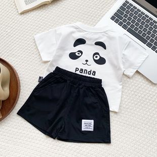 Ins Baby Shorts Summer New Cool Shorts for Boys and Girls Out Black Loose Shorts Trendy Pants