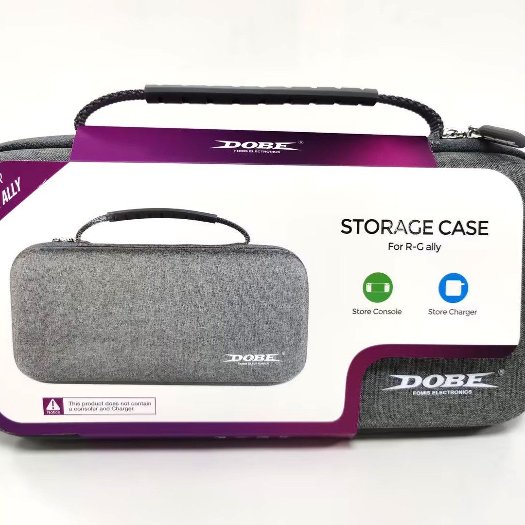 Suitable for Rog Ally Handheld Console Storage Bag, Eva Anti-Drop and Anti-Scratch Portable Zipper Hard Case with Joystick Caps