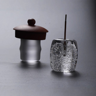 Artisan Chuanshe Bubble Cover с ароматической вставкой Стеклянная бамбуковая ароматная церемония Чайная церемония Японский Хрустальный чай с крышкой дзен на фиолетовый песок