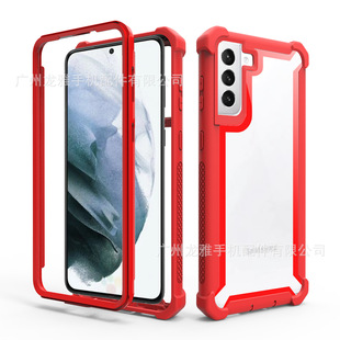 Three-proof space shell for Samsung S21 FE transparent acrylic mobile phone three-proof shell Amazon hot selling new