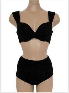 Sling Swimsuit Women's White Split Bikini Big Chest Push-up High Waist High-end Sense Sexy Swimsuit 2024 New Style